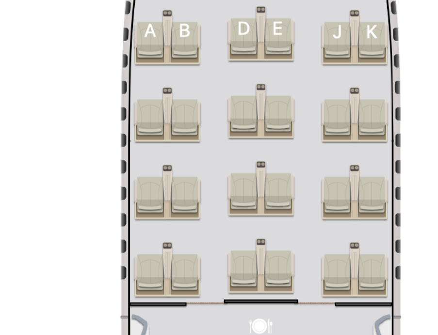 JAngledSlope Business Class Angled Flat Bed