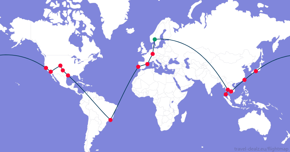 CRWSTAR1-NO3 Star Alliance CRWSTAR1 Route