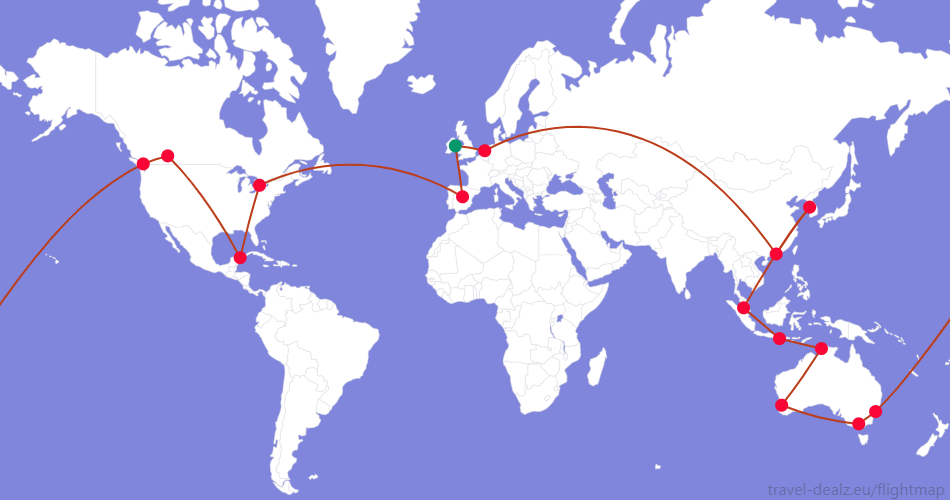 LGLOB34-IE3 Round The World Flights Kuala Lumpur Malaysia